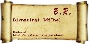 Birnstingl Ráhel névjegykártya
